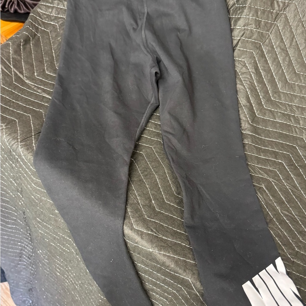 Nike Black Kids Leggings with White Logo